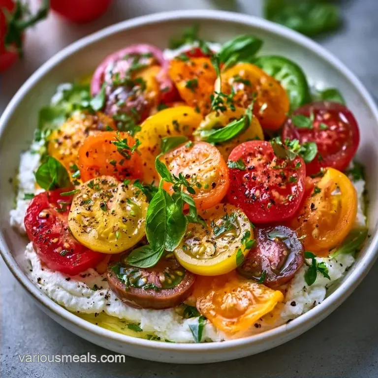 Heirloom Tomato Ricotta Salad: Creamy and Fresh