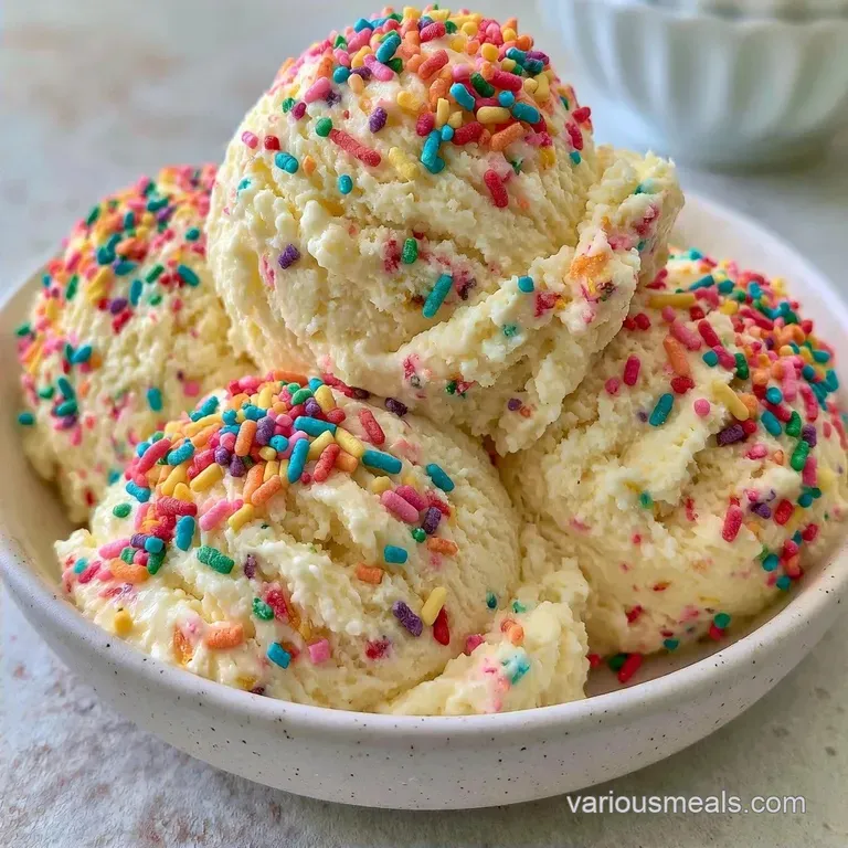 High Protein Cake Batter Ice Cream with Fairlife