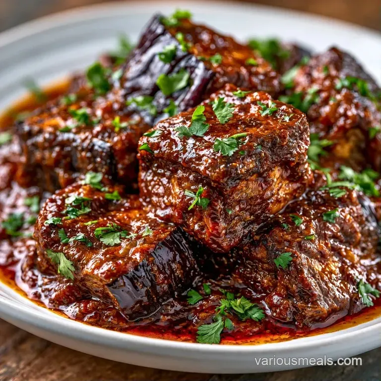 A ceramic bowl of aromatic purple vegetable stew paired with fluffy basmati rice and warm, charred garlic naan.