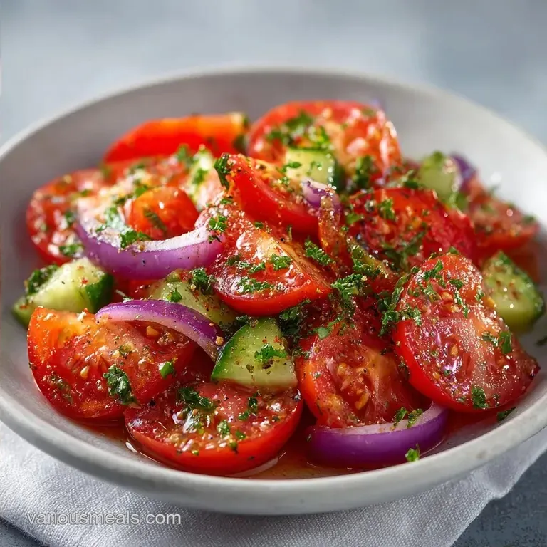 Marinated Tomato Onion Salad: Tangy and Fresh