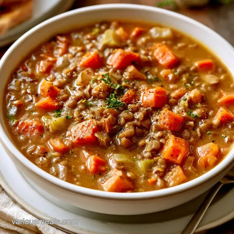 Mediterranean Lentil Soup with Lemon