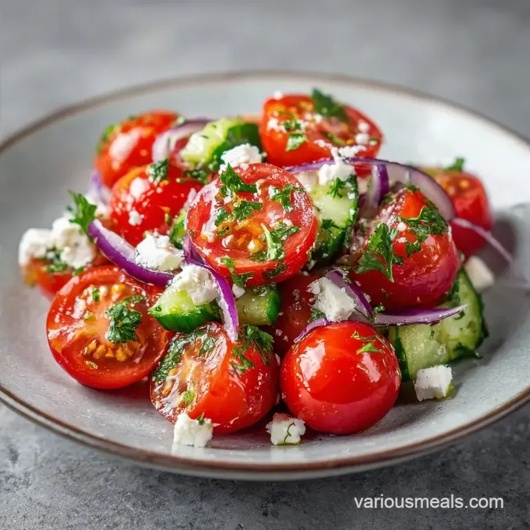 Mediterranean Tomato Feta Salad: Fresh and Crisp