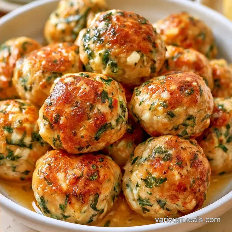 Mediterranean Turkey Meatballs with Feta