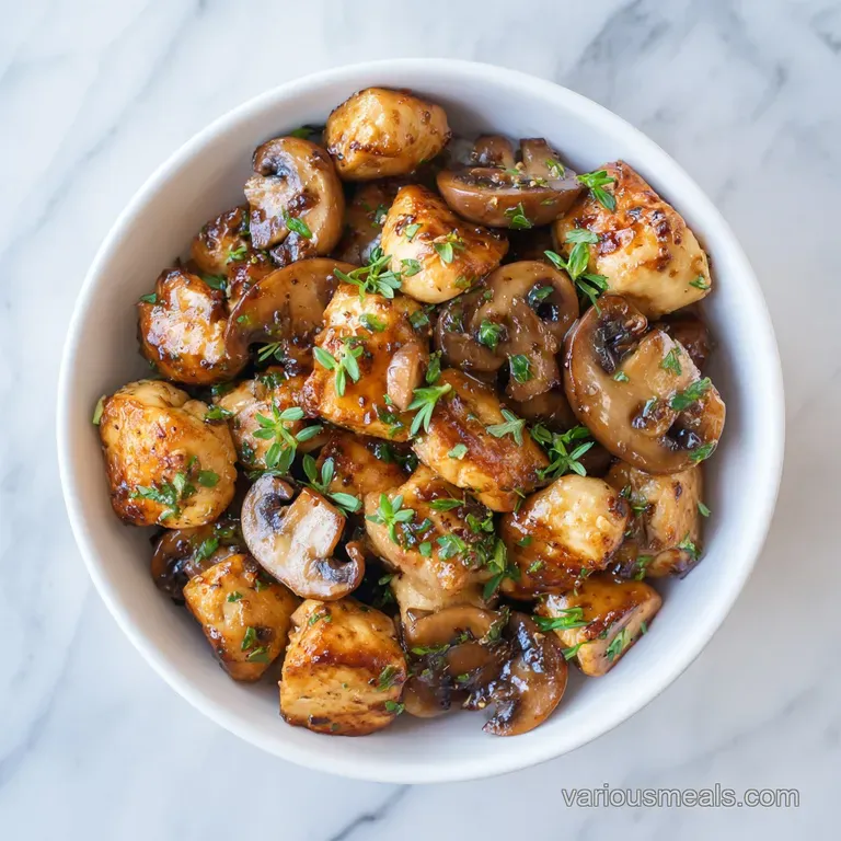 Mushroom Chicken Bites: Garlic and Creamy
