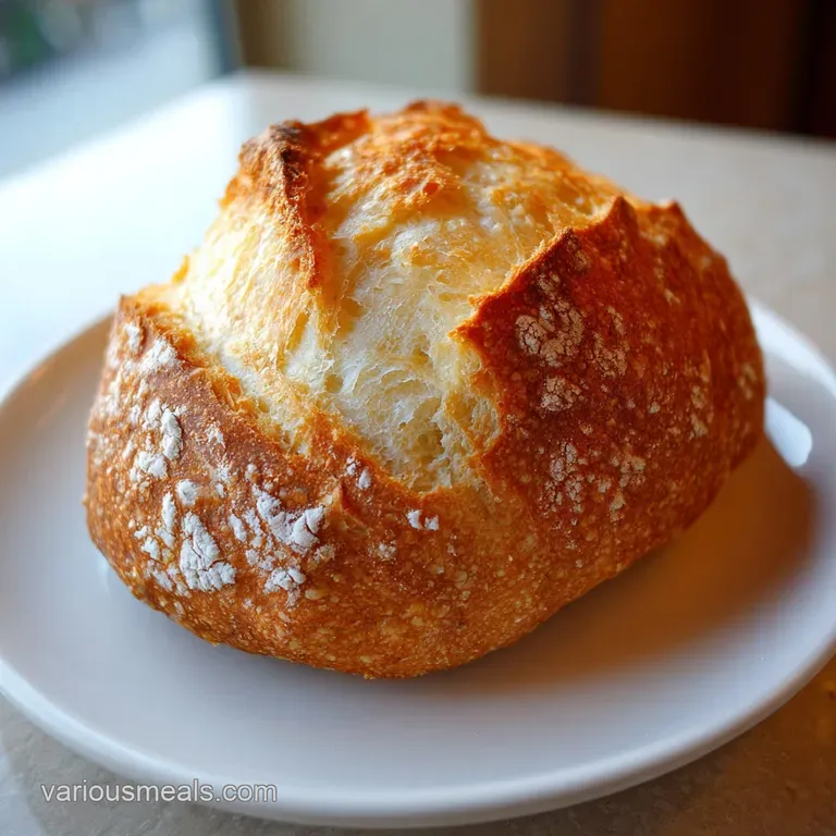 No Knead Crusty Bread Recipe
