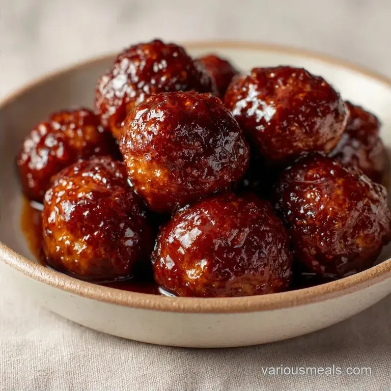 Oven Baked Bourbon Meatballs: Sticky and Caramelized