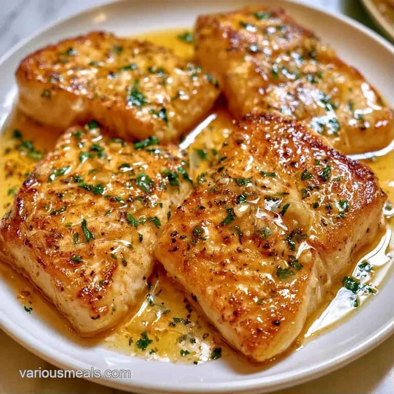 Elegant plate of pan-seared white fish topped with bright lemon slices and fresh parsley over a bed of wilted spinach.