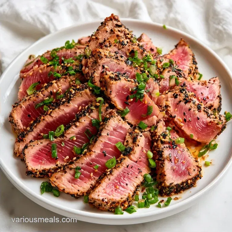 Pan-Seared Peppered Ahi Tuna