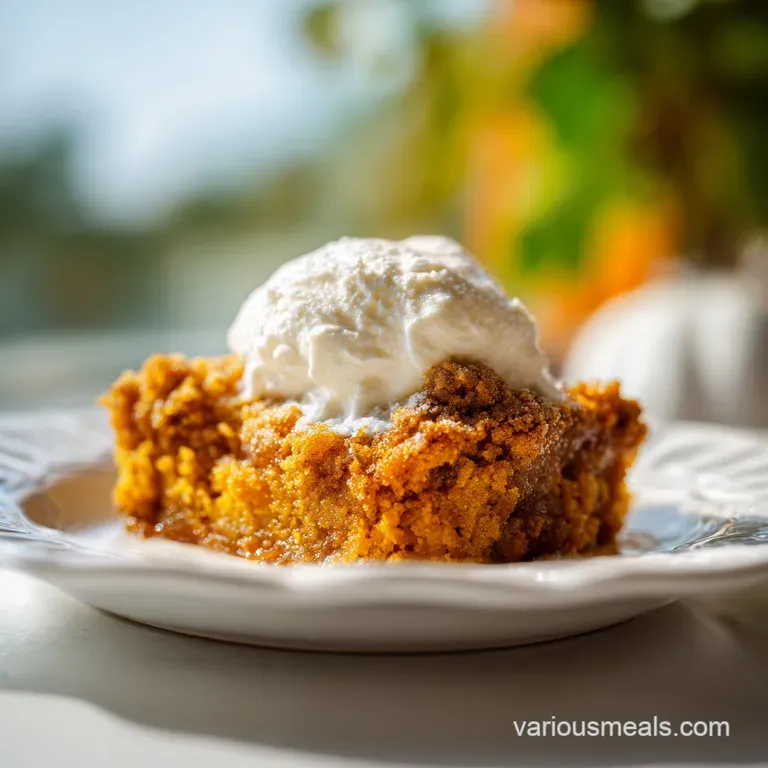 Pumpkin Dump Cake: Velvety and Spiced
