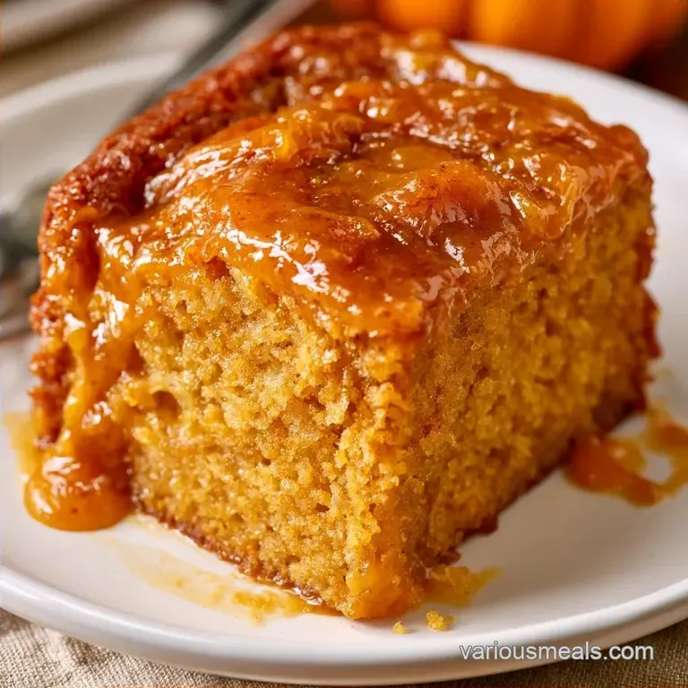Pumpkin Gooey Butter Cake with Cake Mix