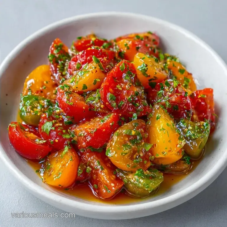 Raw Garden Tomato Salad: Tangy and Bright