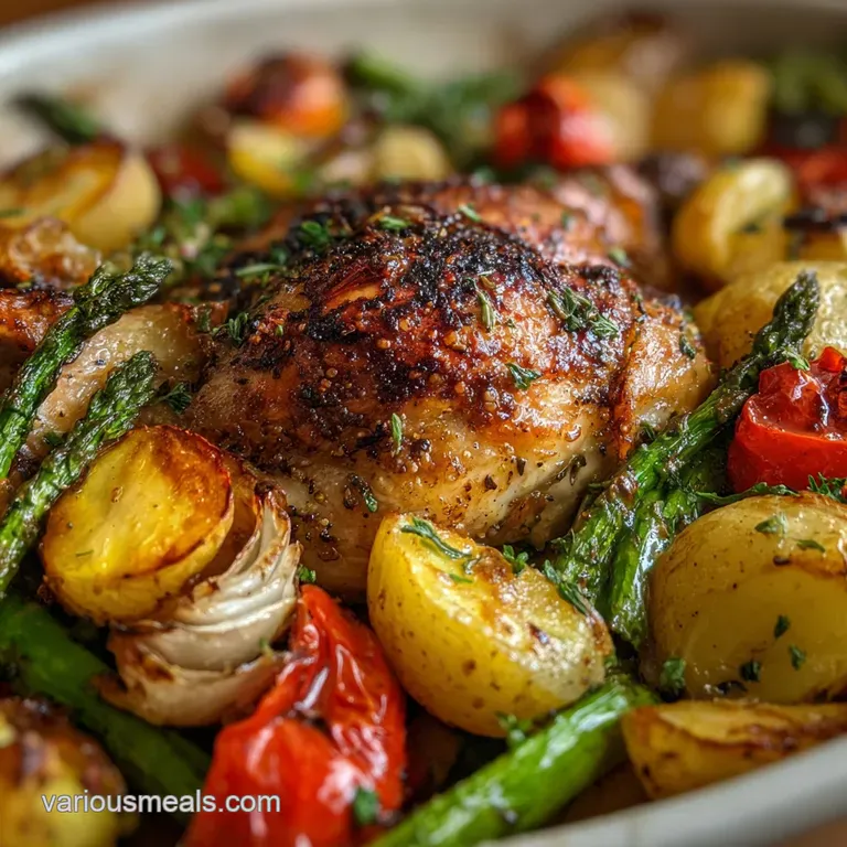 One Pan Roasted Chicken and Vegetables