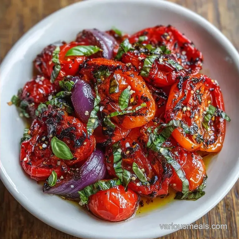 Roasted Pepper Tomato Salad: Smoky and Plant-Forward
