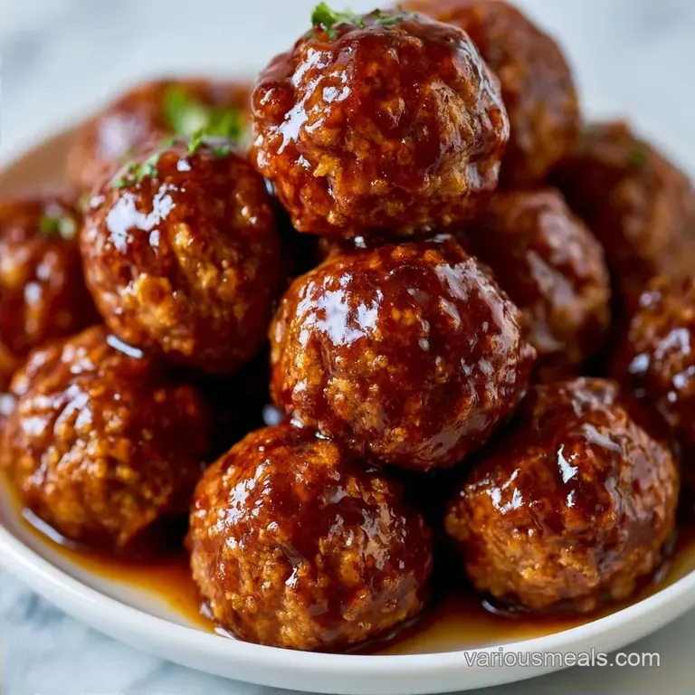 Simple Bourbon Meatball Glaze: Sticky and Savory