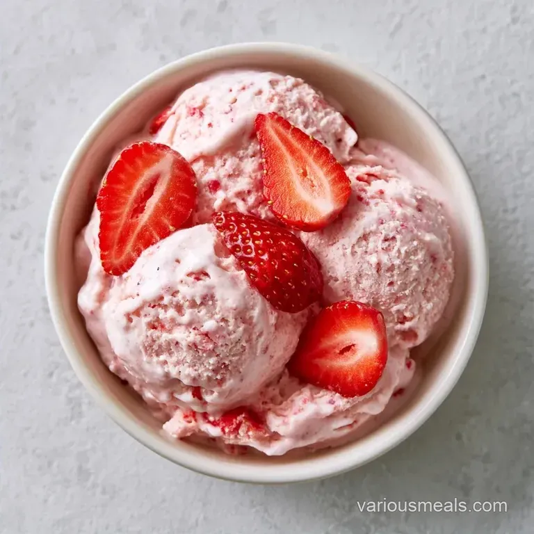 High Protein Strawberry Ninja Creami Ice Cream