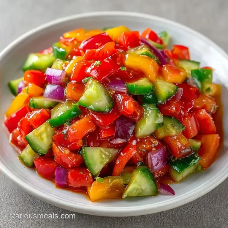 Tomato and Pepper Salad: Mediterranean Style