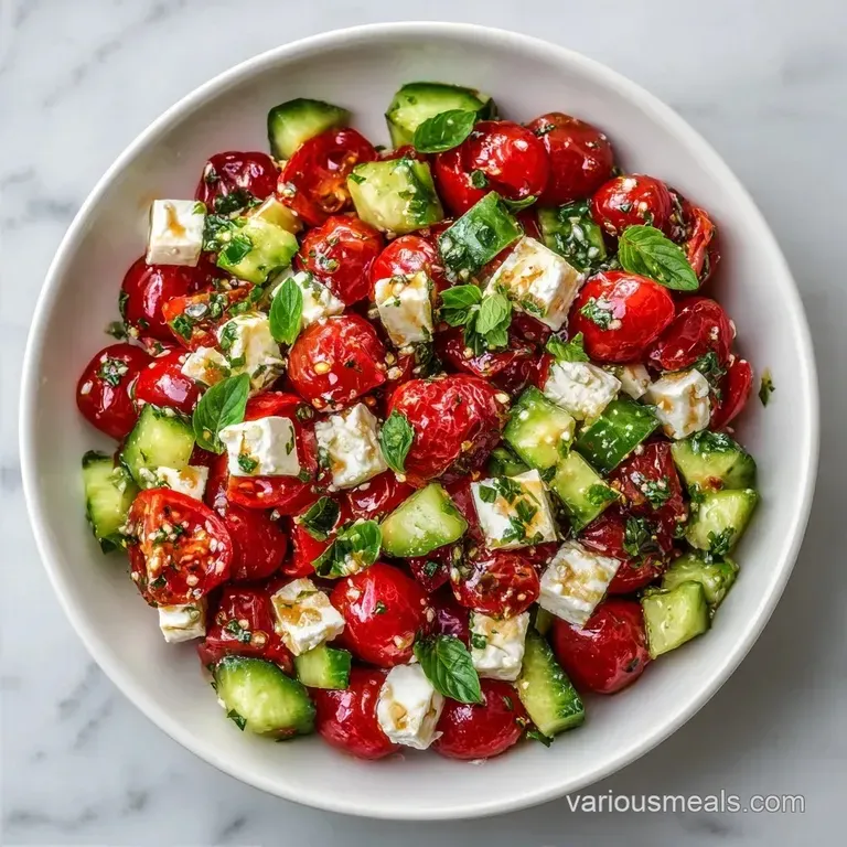 Tomato Basil Feta Salad: Fresh and Tangy