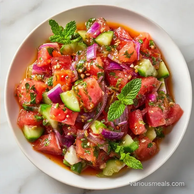 Tomato Mint Onion Salad: Crisp and Refreshing