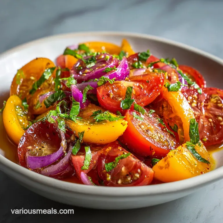 Marinated Tomato Salad Olive Mango