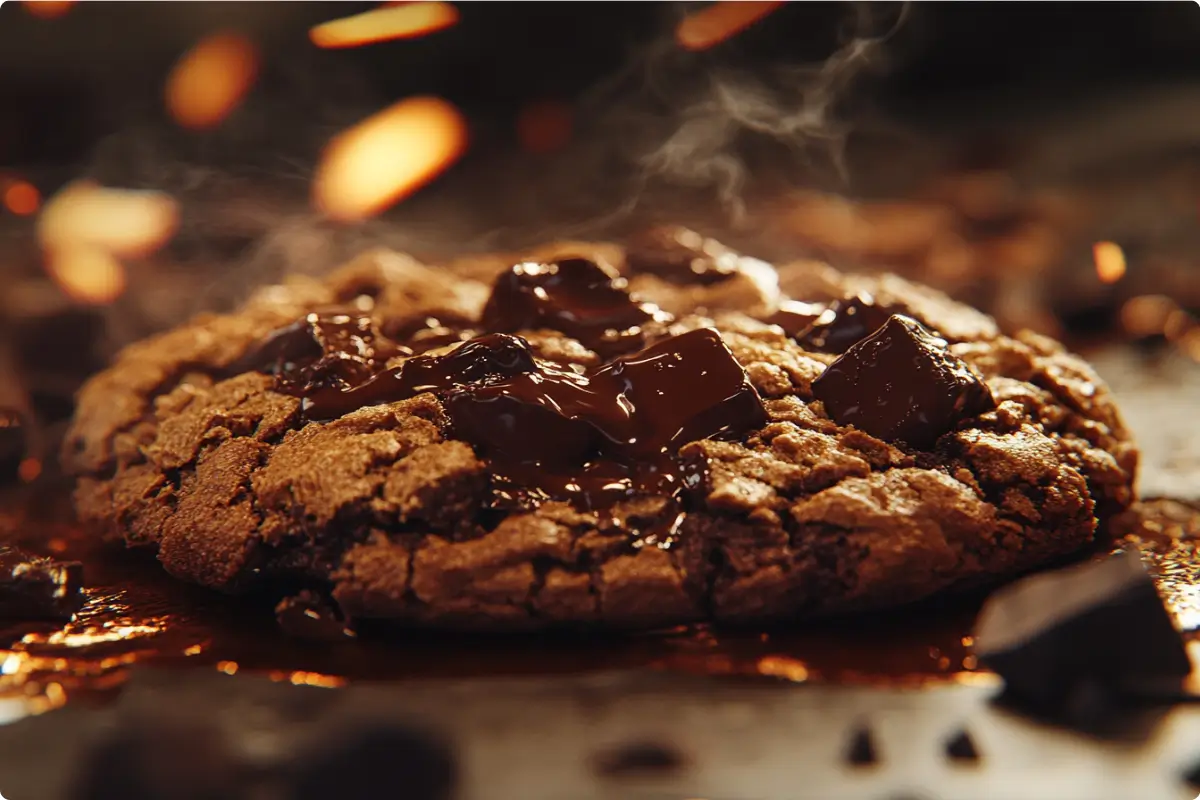 Costco’s Double Chunk Chocolate Cookie with gooey chocolate chunks