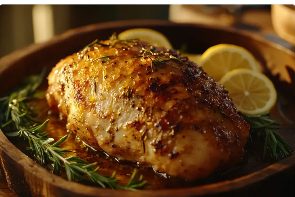 moist baked chicken breast with rosemary and lemon