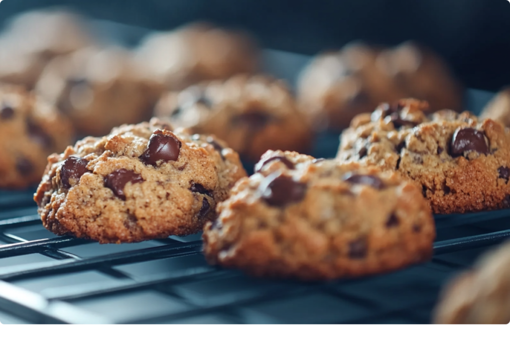 Freshly baked cookies without vanilla extract cooling on a wire rack