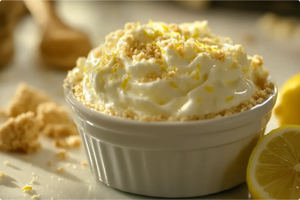 French-style cheesecake preparation with fromage blanc and lemon zest