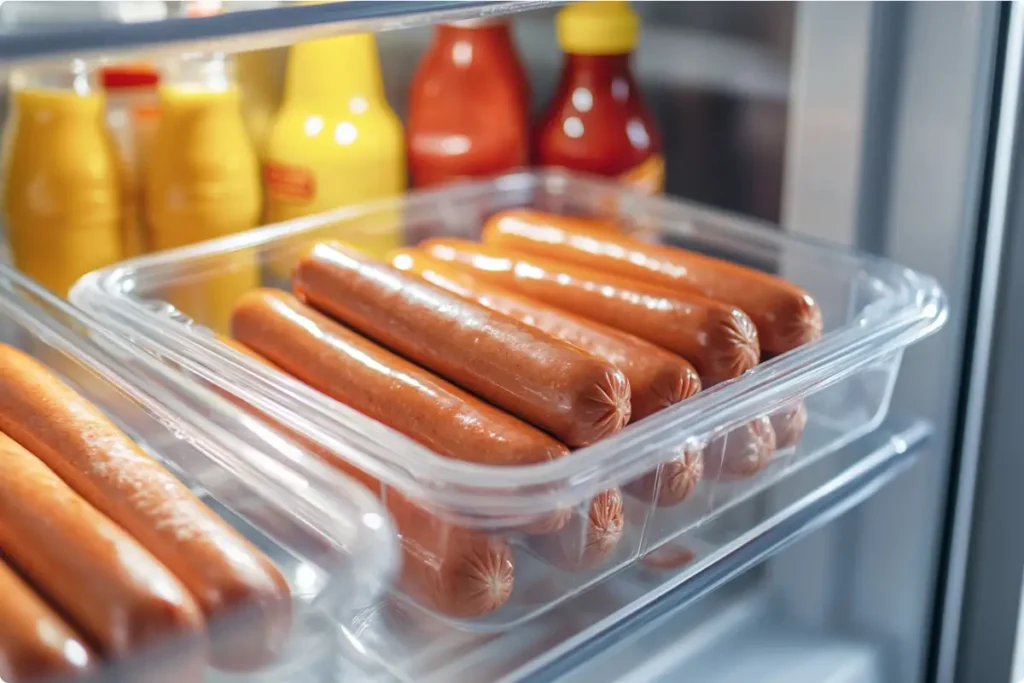 How long do mini hot dogs last in the fridge