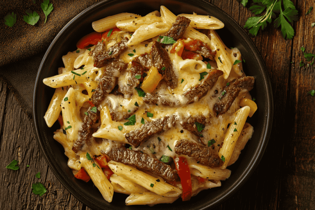 cheesesteak pasta